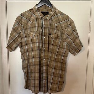 Howler Brothers Plaid Short Sleeve Shirt - XL